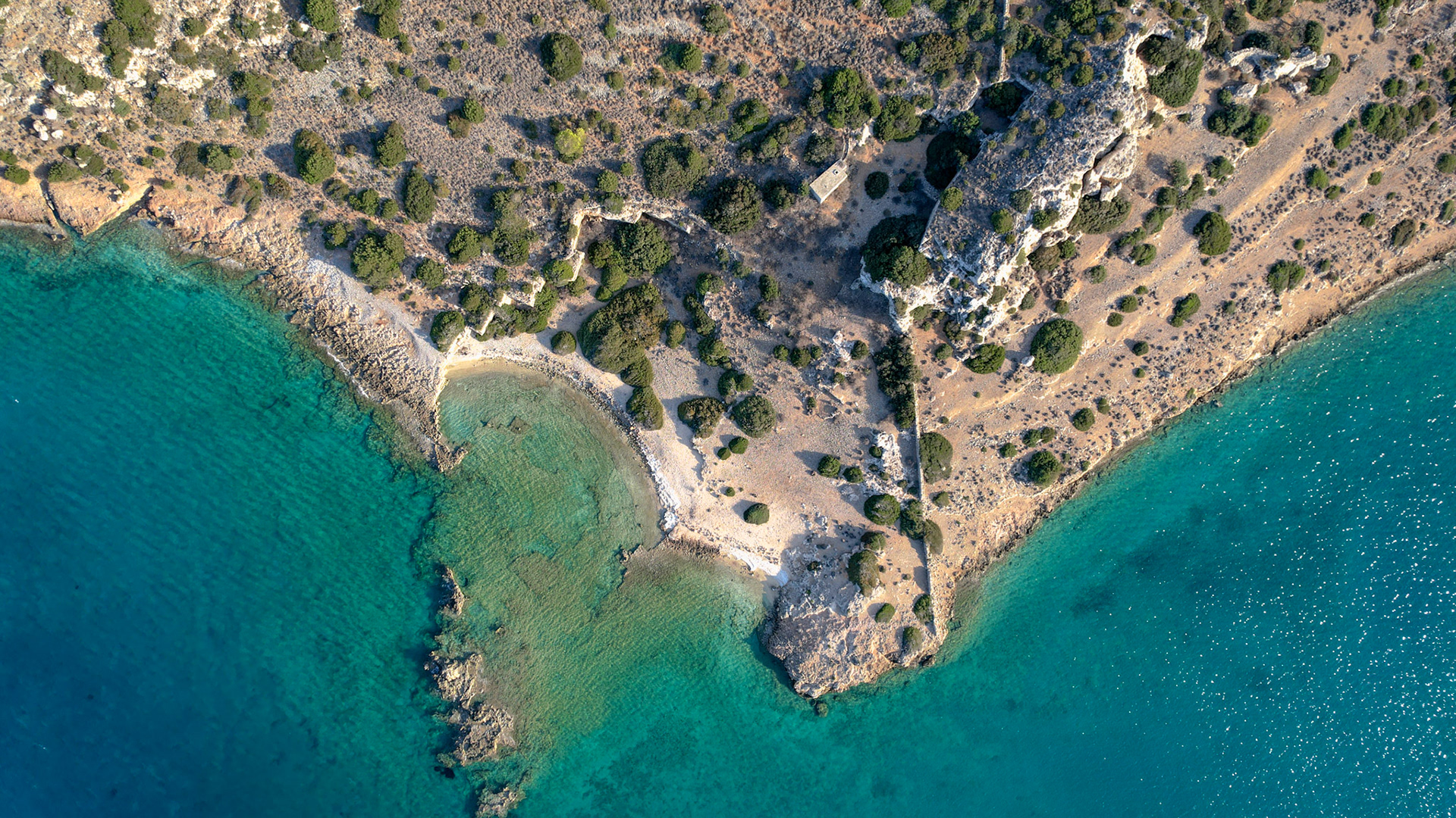 Skourgeto Beach oposite Spinalonga