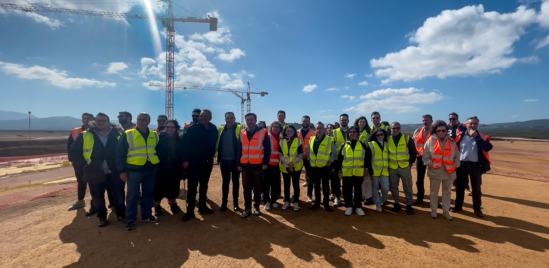 During the visit to the construction Site of new Heraklion Airport.