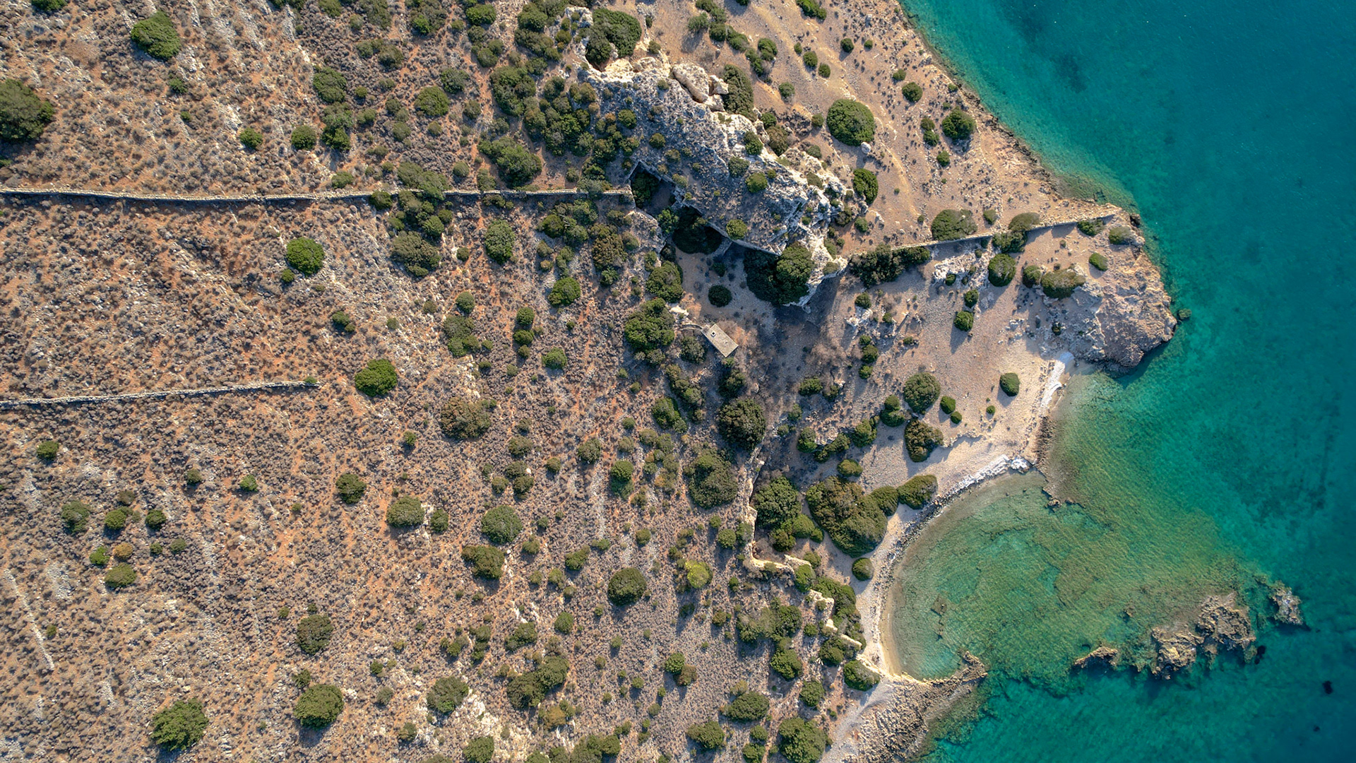 Skourgeto Beach oposite Spinalonga