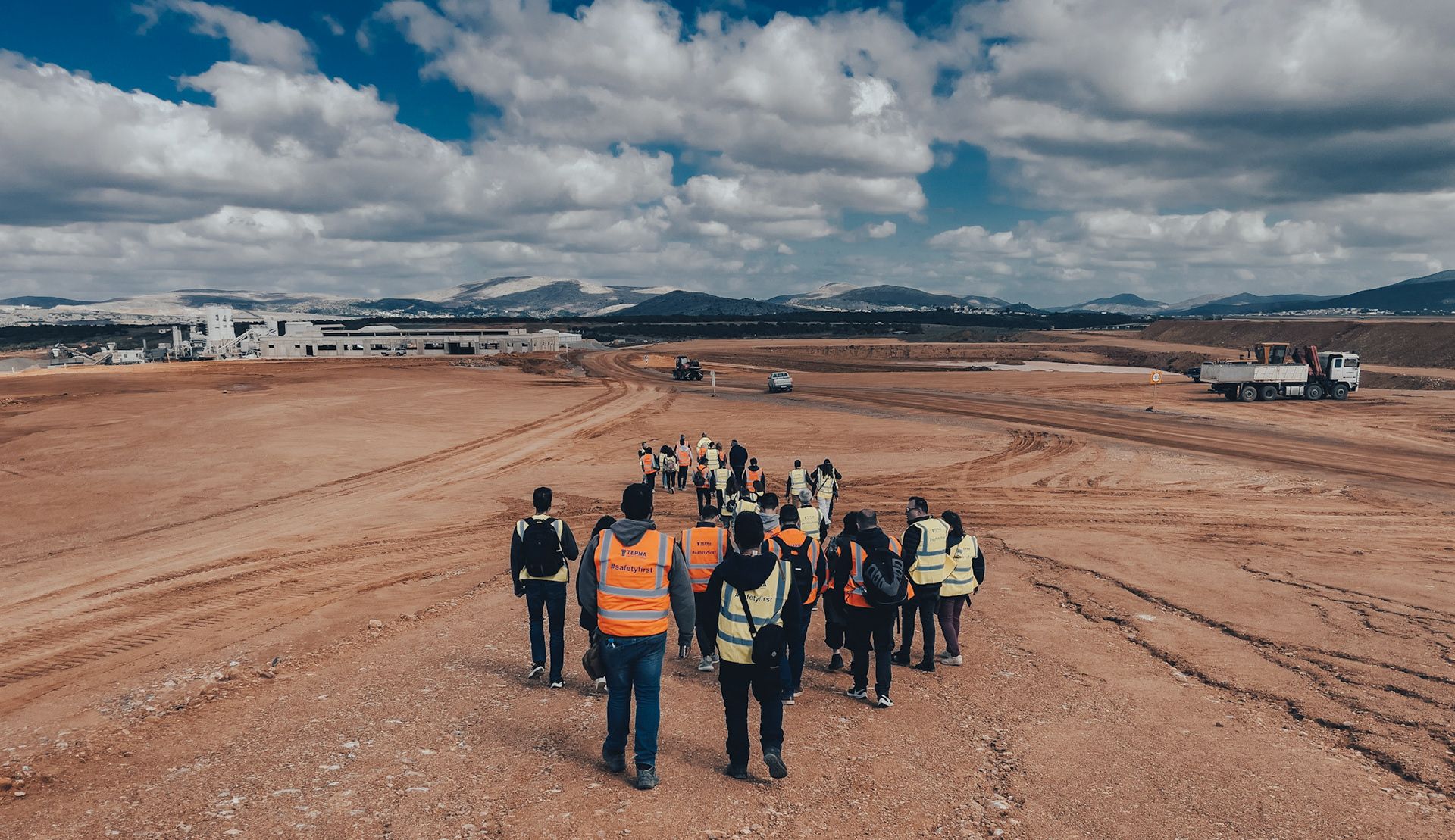 During the visit to the construction Site of new Heraklion Airport.