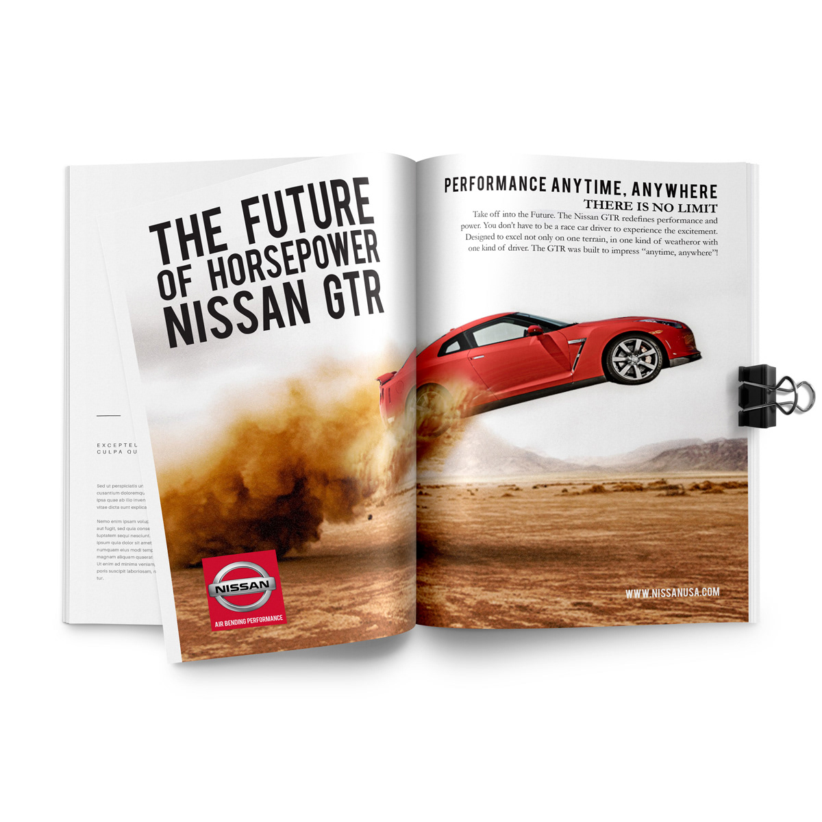 Gwosts Magazine Spread Design Nissan GTR