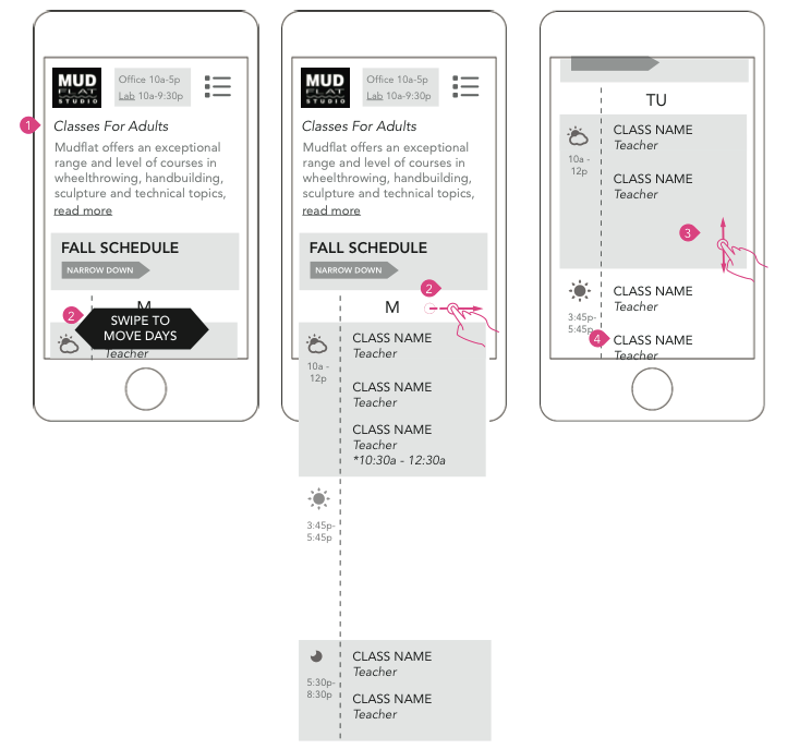 Responsive designs for the calendar view