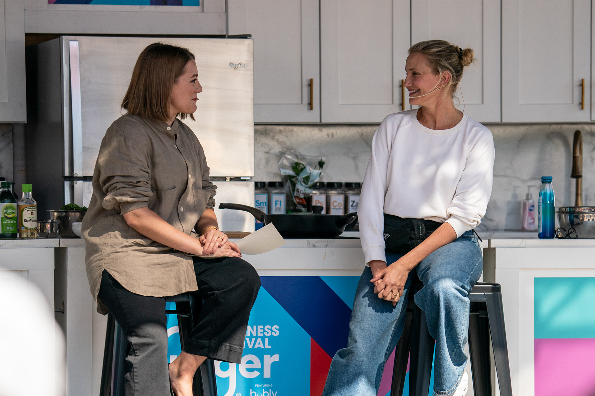 Cameron Diaz and host discuss healthy living