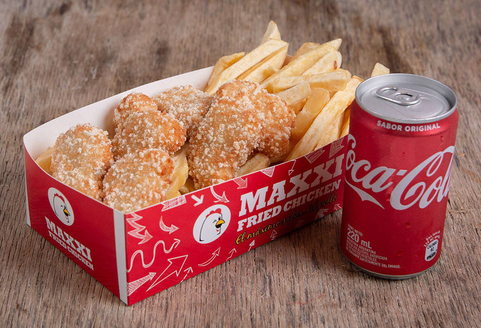 Nuggets + papas+ gaseosa