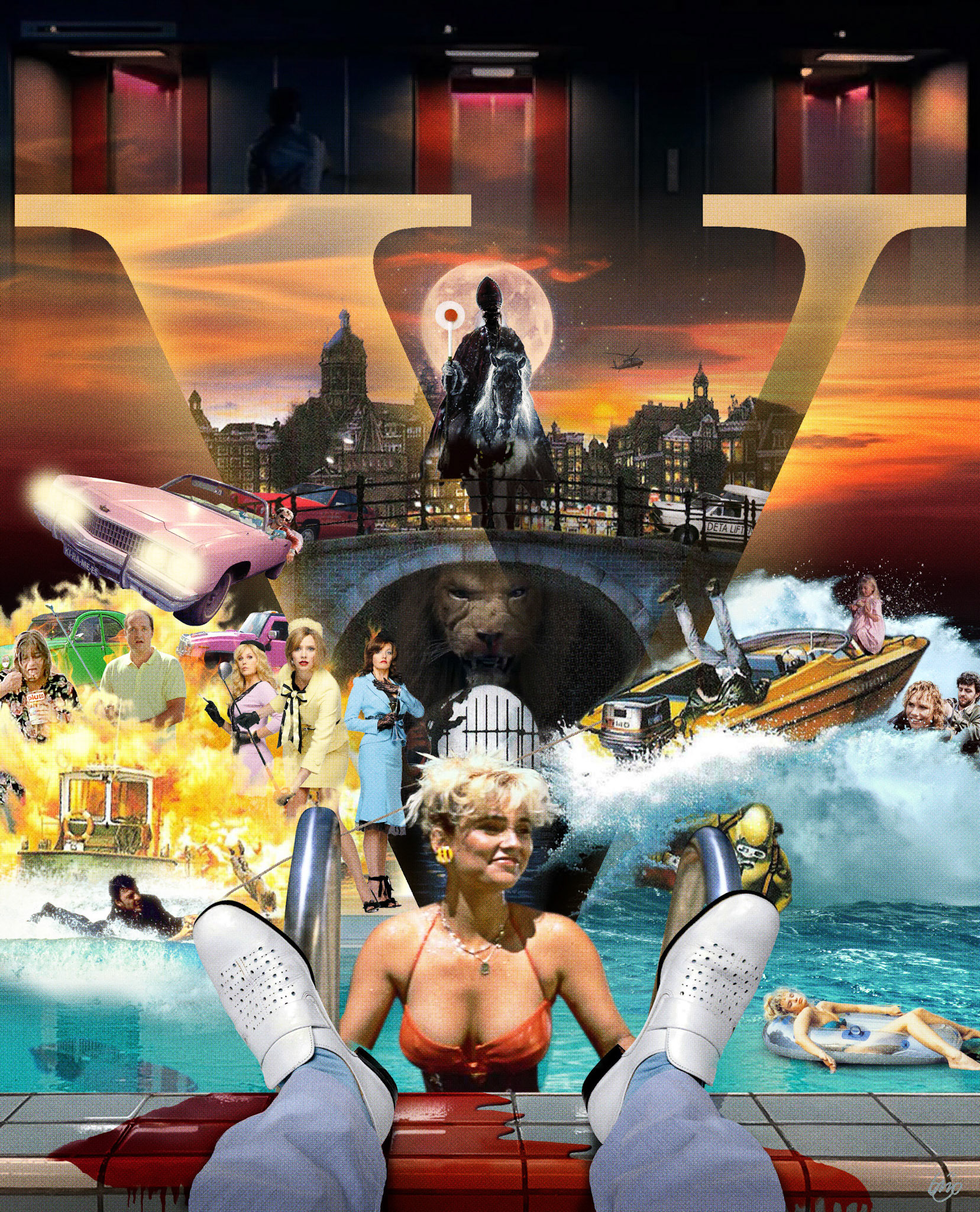 Cover illustratie voor V-katern de Volkskrant ivm veschijnen boek van Dick Maas.