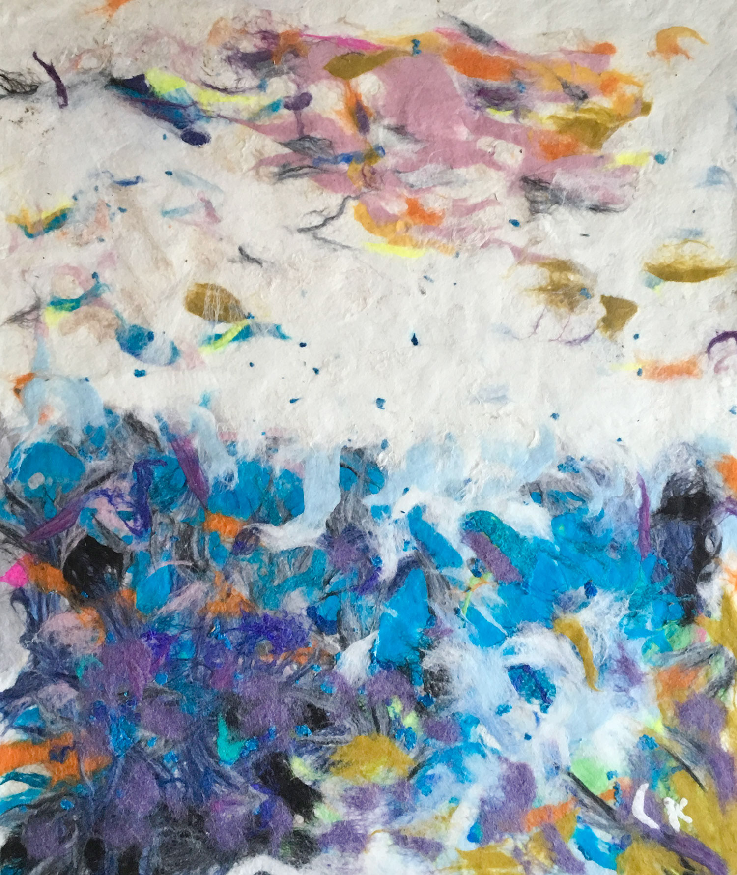 OCEAN felt painting by Cornelia Koch