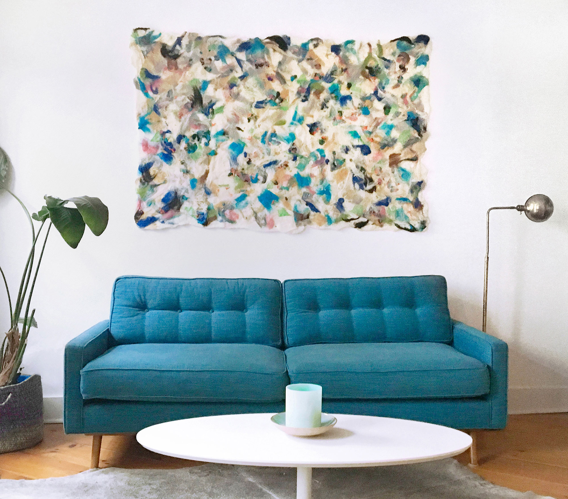 WIND felt painting by Cornelia Koch, installation view