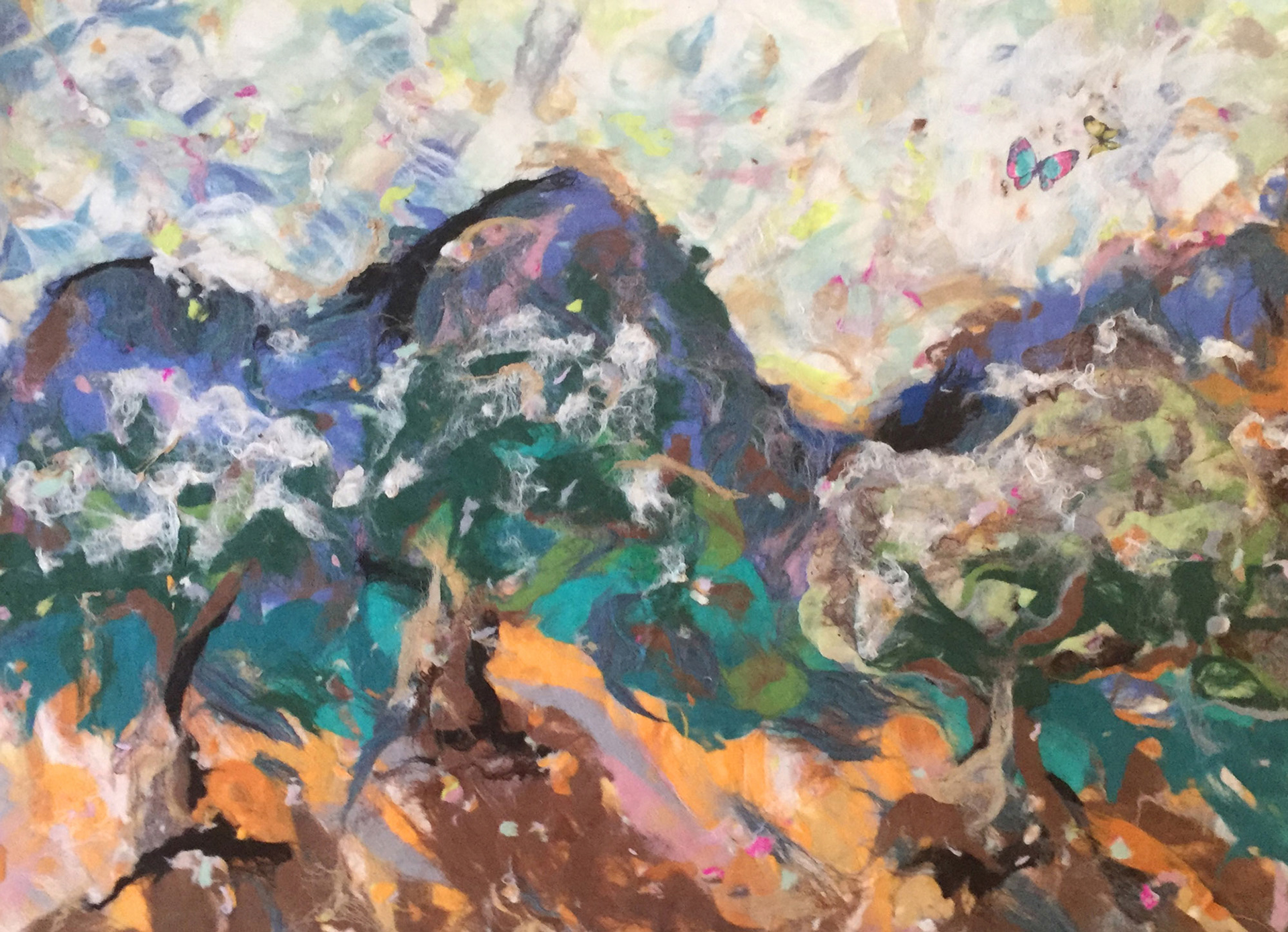 SA BADUIA felt painting by Cornelia Koch