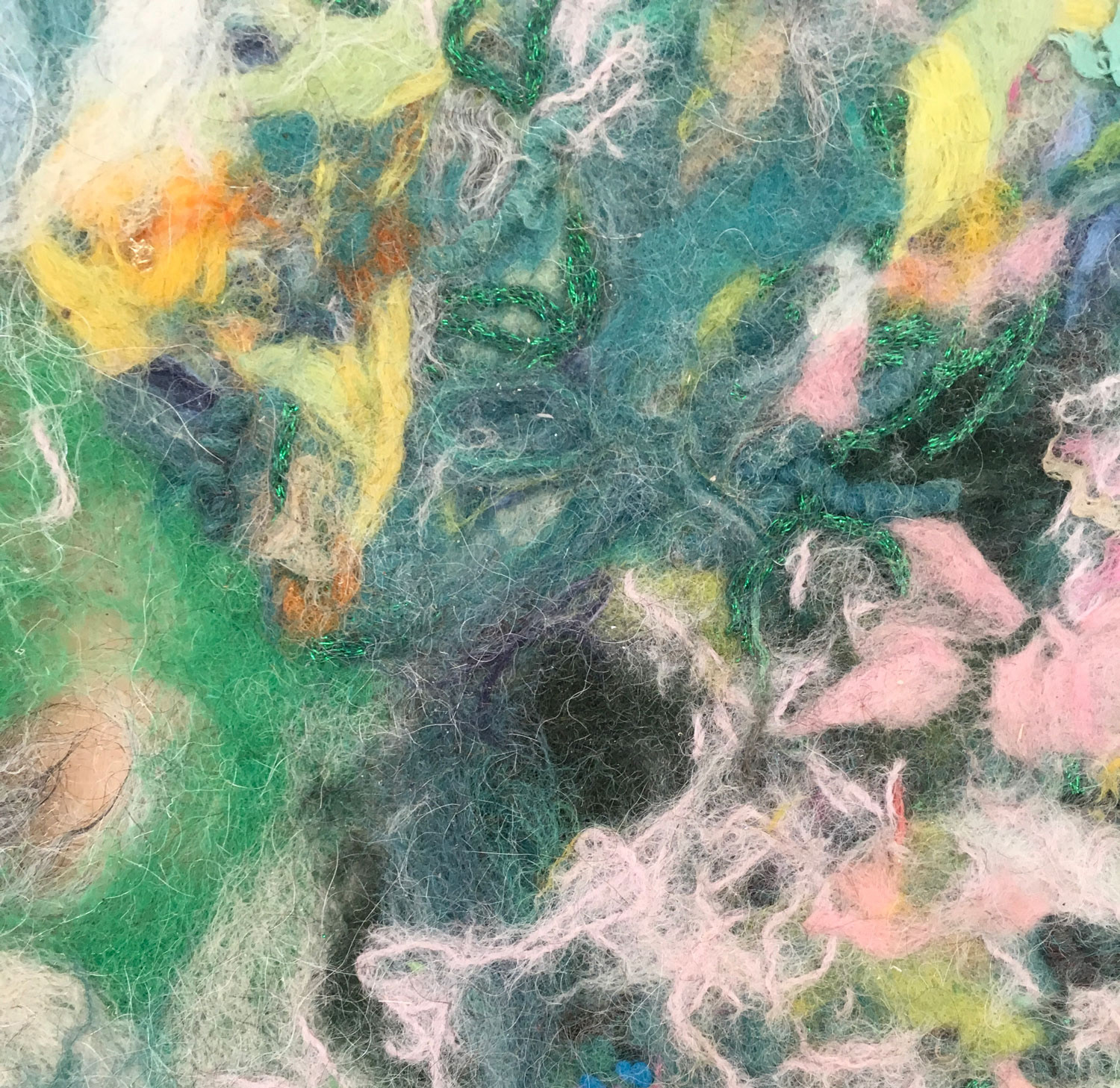 PARADISE felt painting by Cornelia Koch