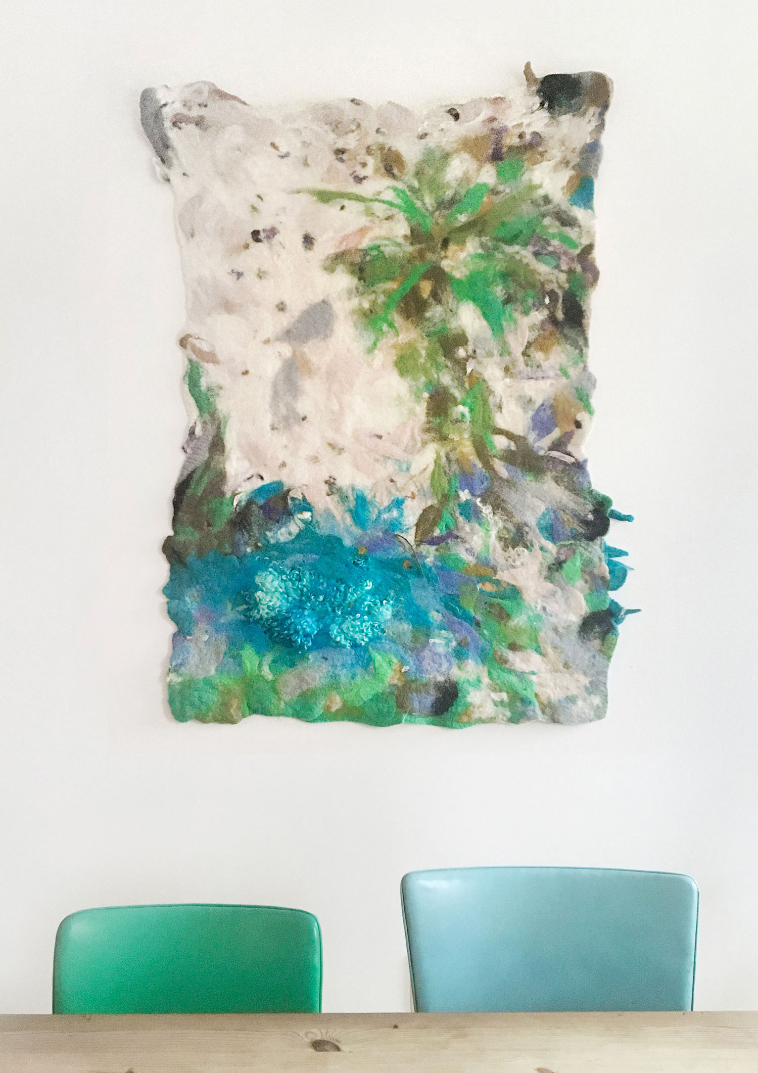 CABARETE felt painting by Cornelia Koch