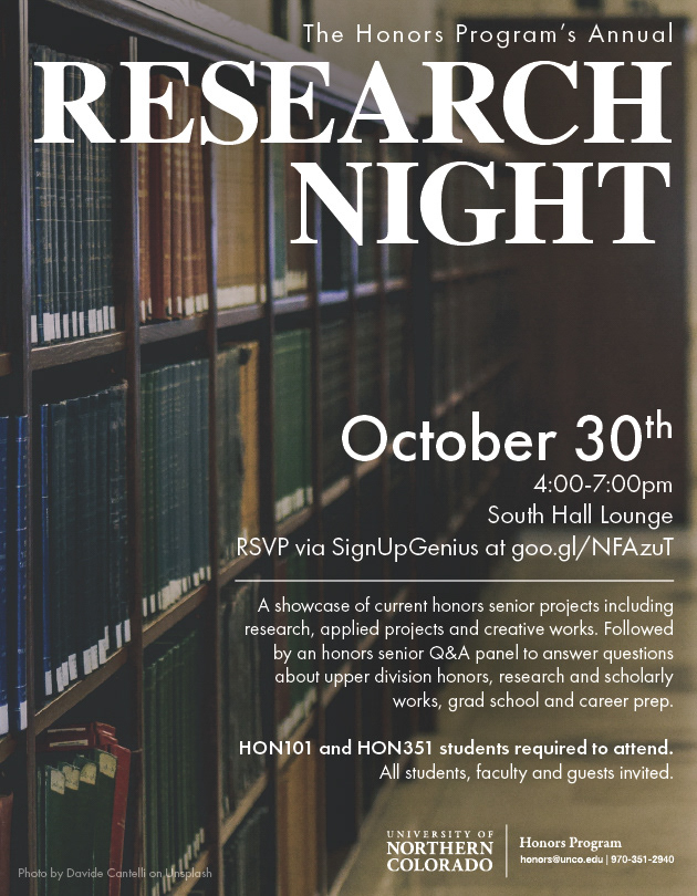 Poster promoting a Research Night