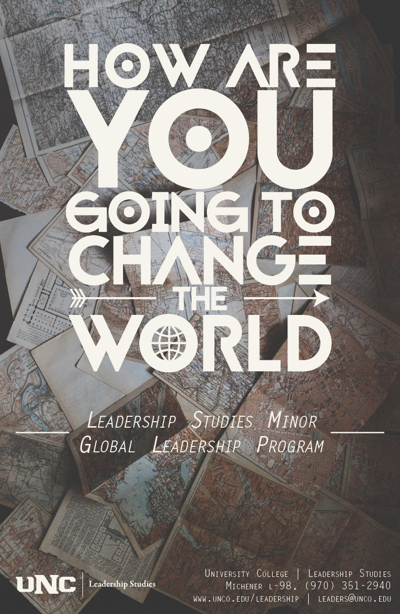 Promotional Poster for the Leadership Studies Minor and Global Leadership Program