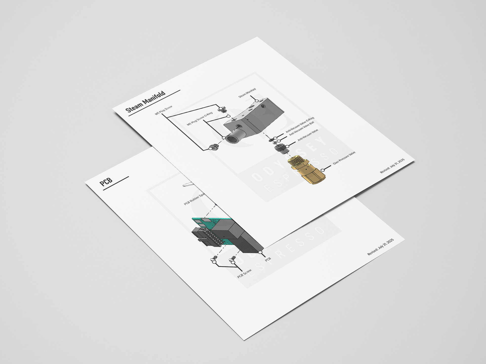 Sampling of exploded parts diagrams I have prepared to make assembly and customer support easier