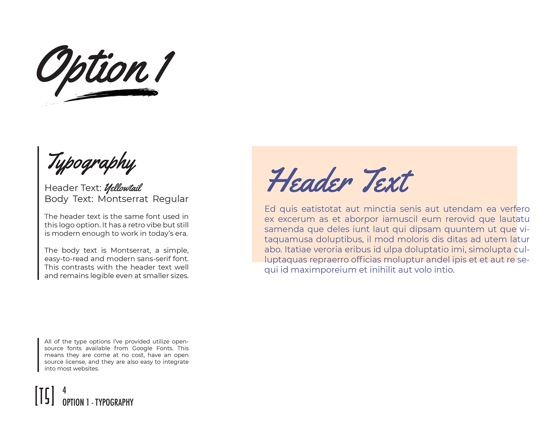 Option 1 Typography