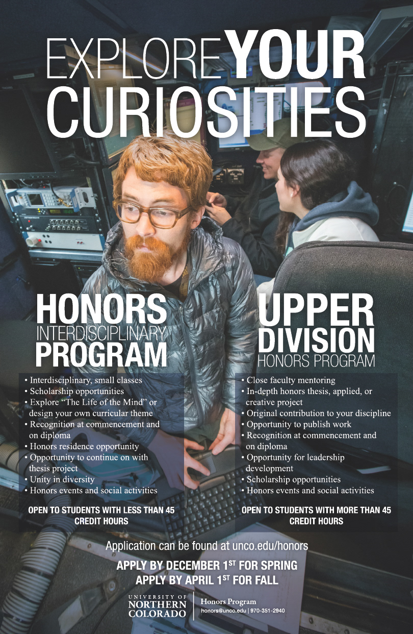 Campus-wide poster promoting the two levels of the Honors Program