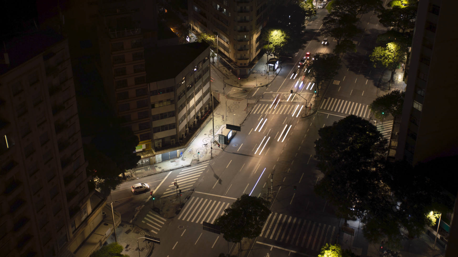 Night traffic in Belo Horizonte, Brazil