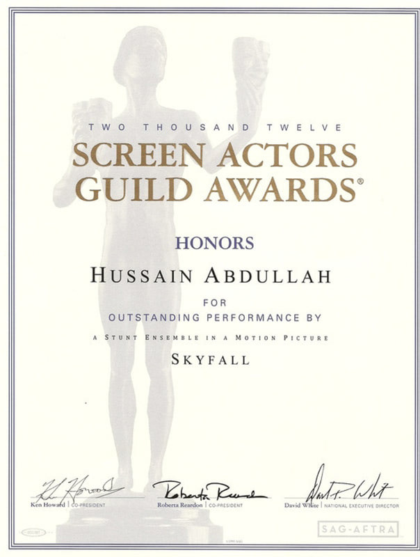 For stunt work on "Skyfall"