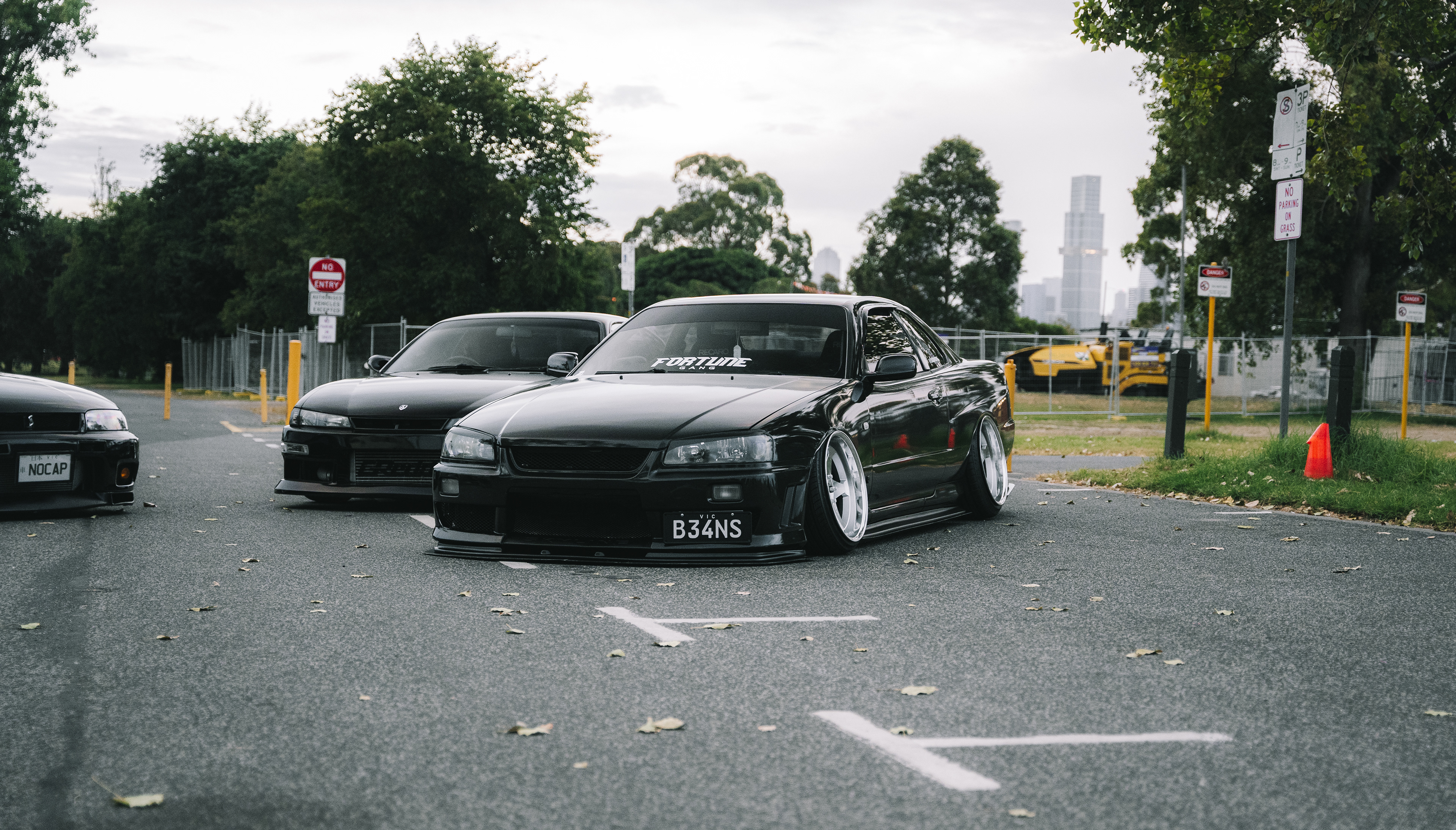 Caleb's R34, Harry's S14 and Dylan's R33