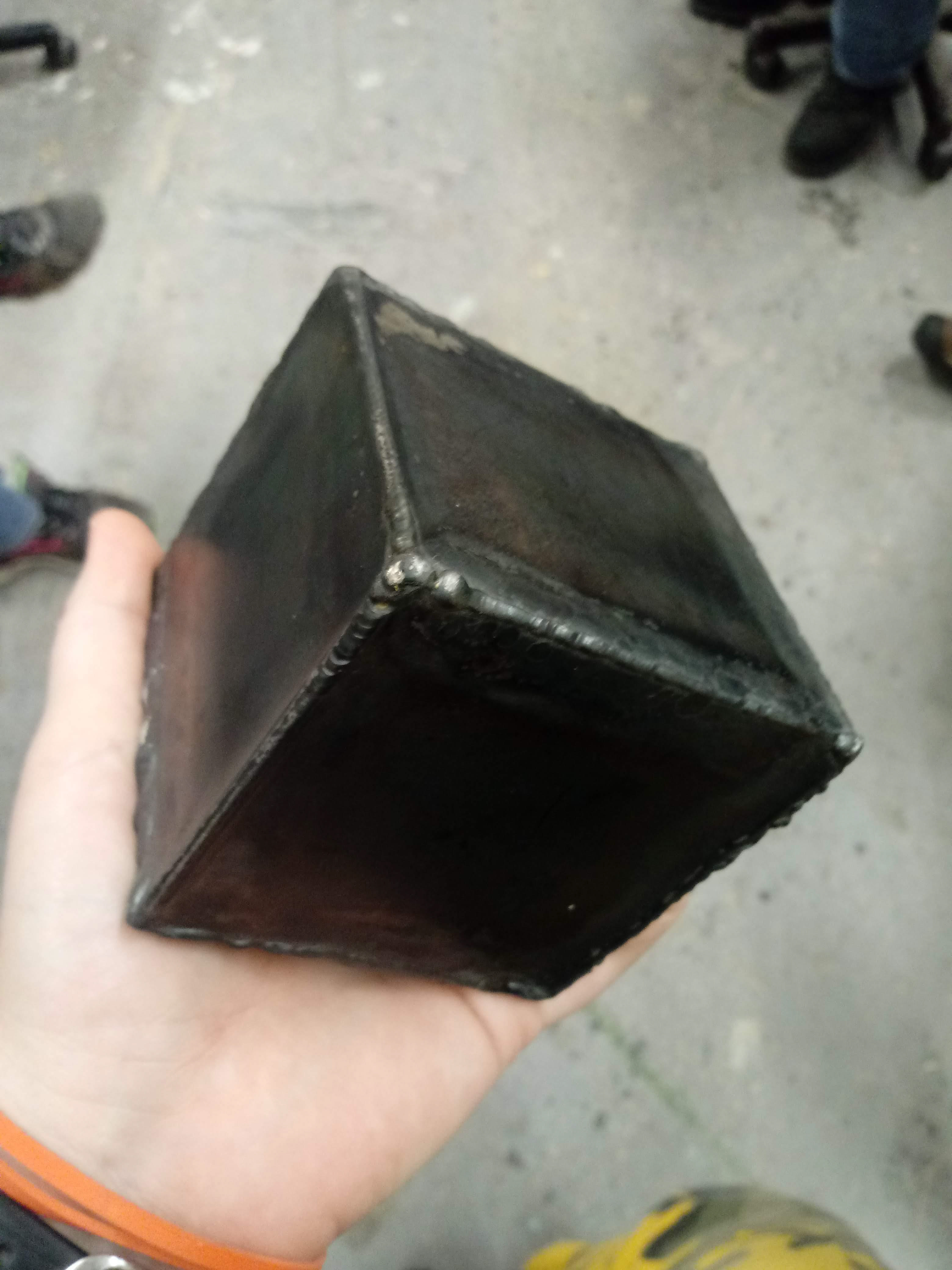 TIG: Steel Cube: Contains Water!