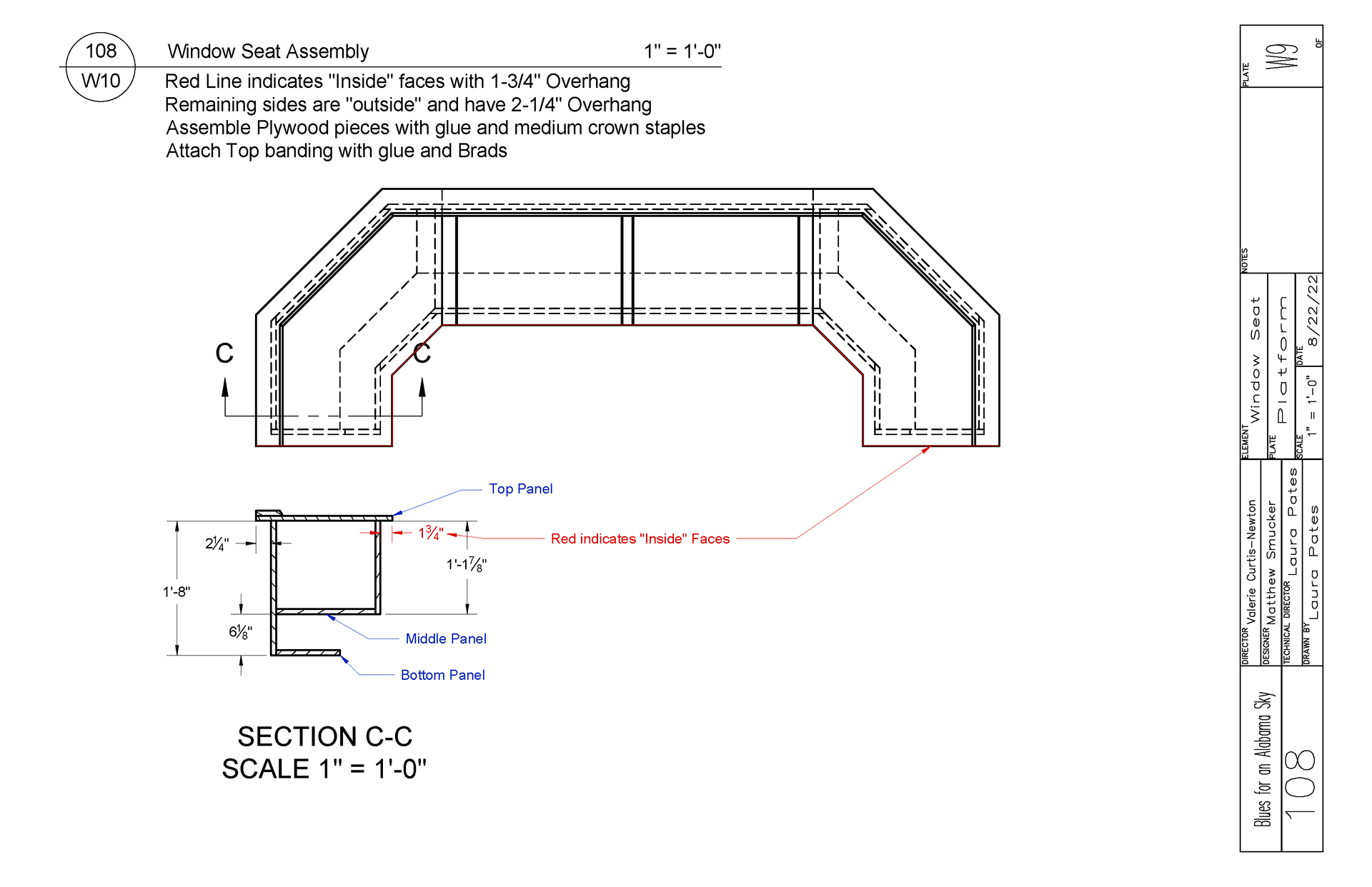 Window Seat 3D Drafting