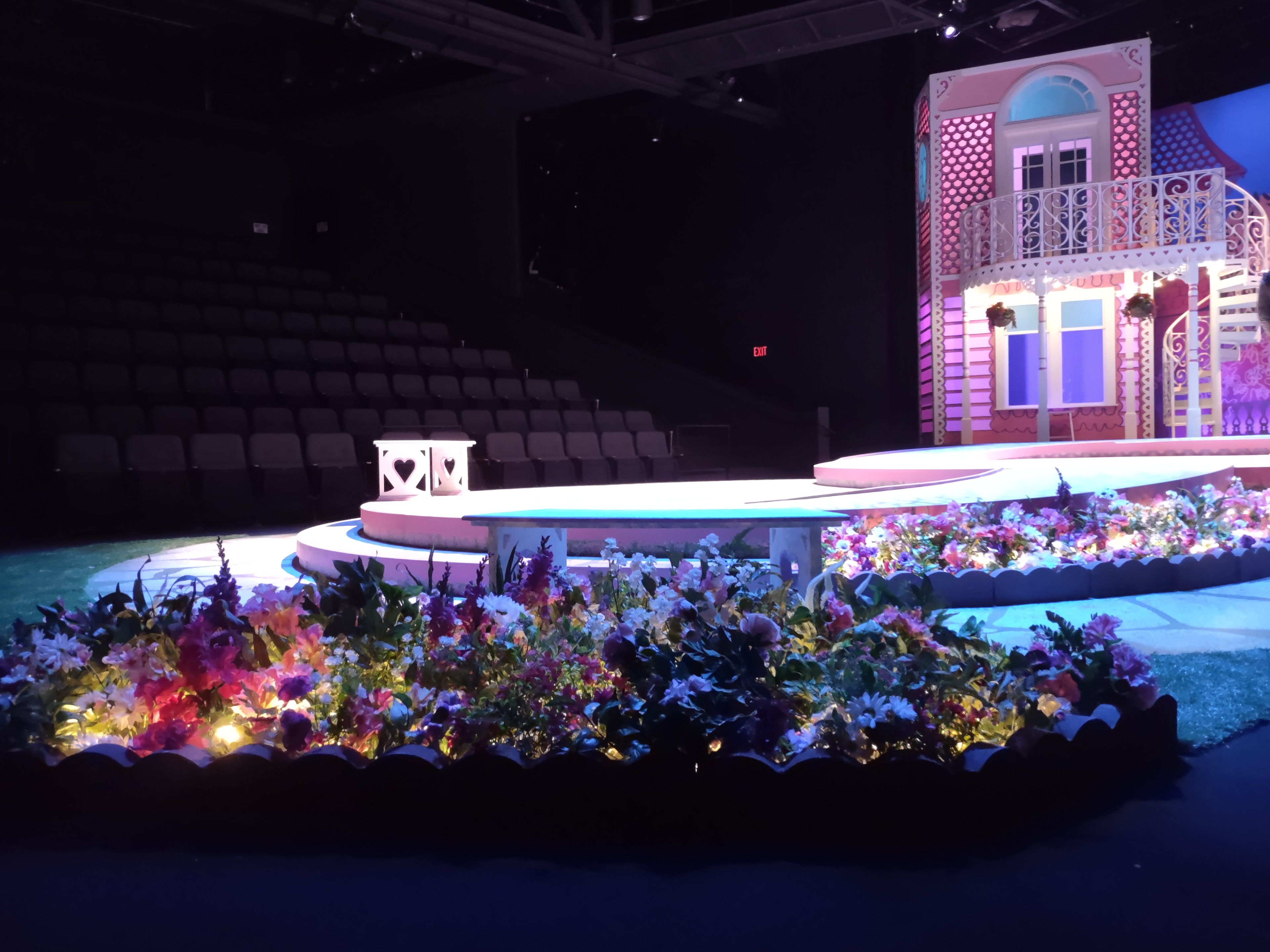 Glowing flower beds