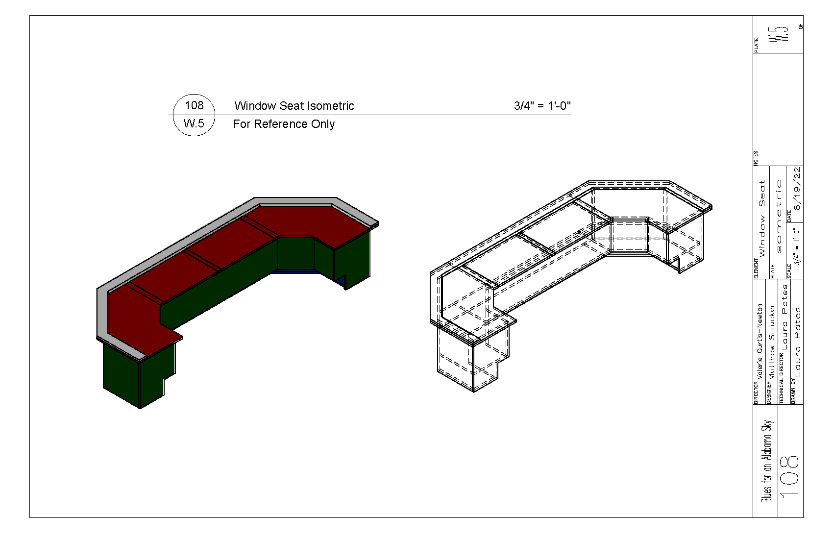 Window Seat 3D Drafting