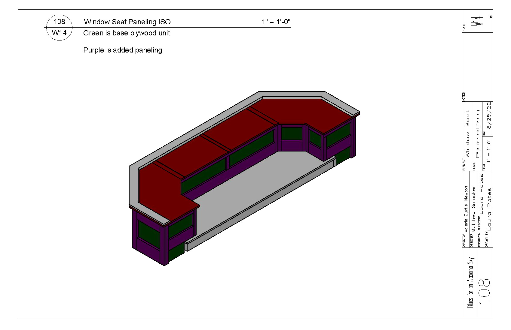 Window Seat 3D Drafting