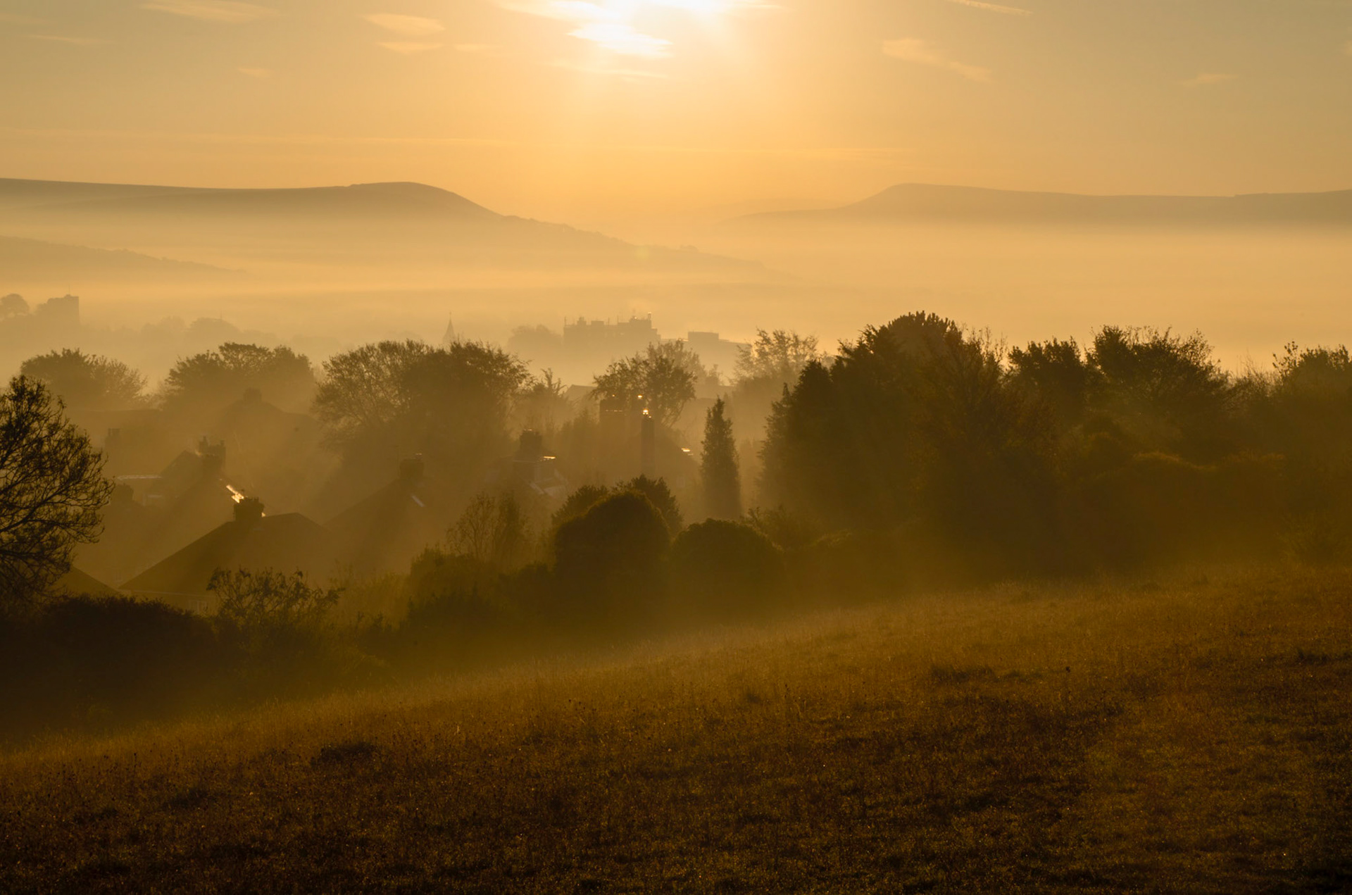 Sunrise over Lewes