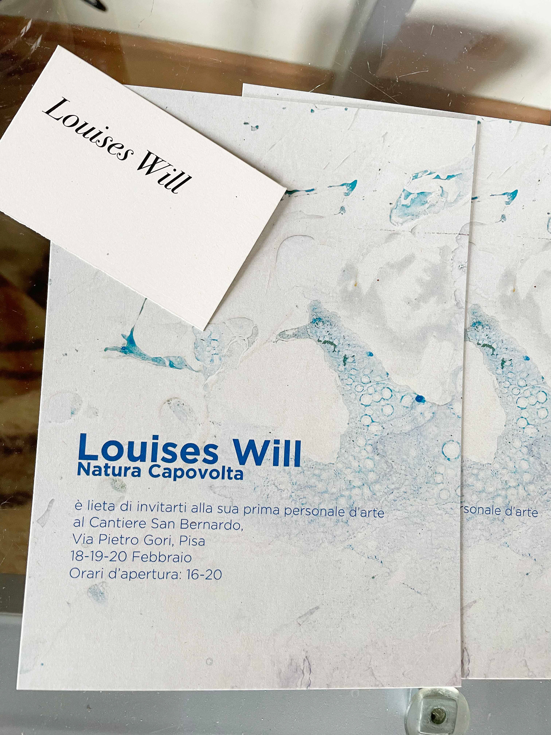 Invitations for Natura Capovolta at Cantiere SanBernardo in Pisa, Italy