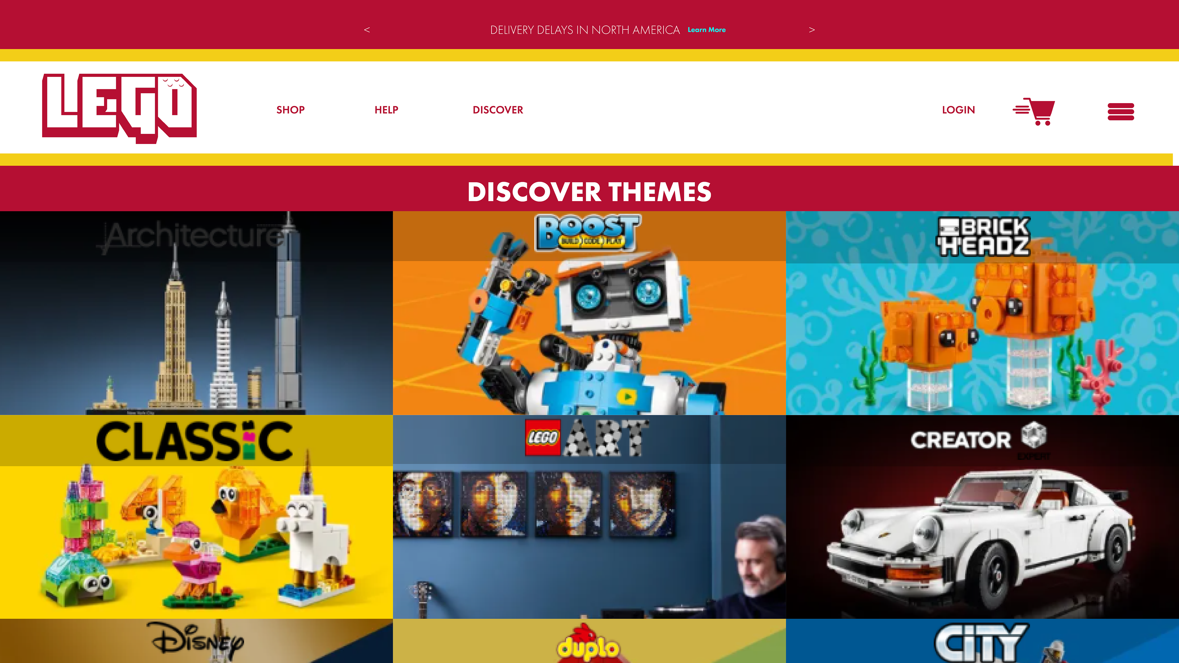 Discover Page Concept - Clickable Tiles