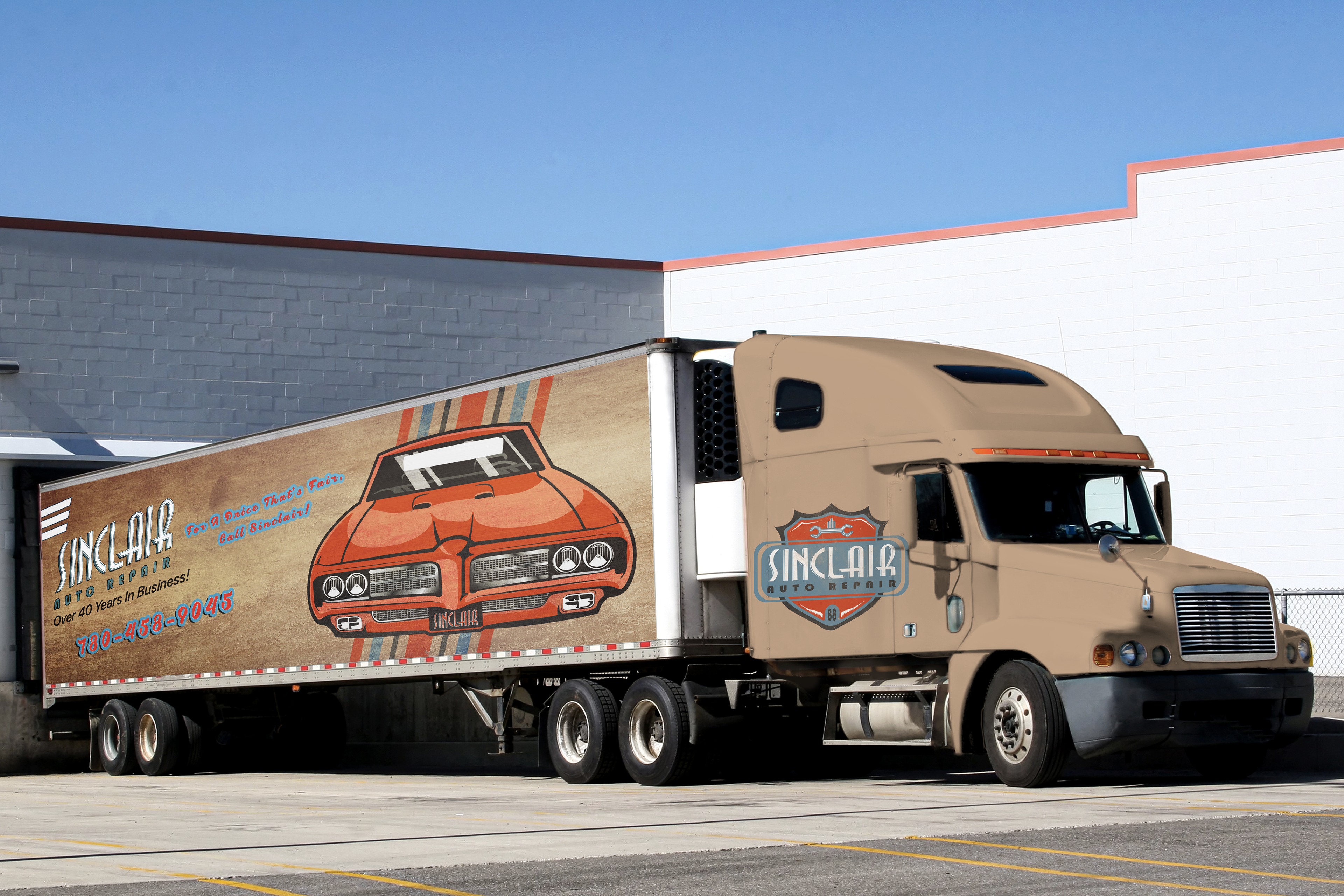 Semi Truck Ad Mockup
