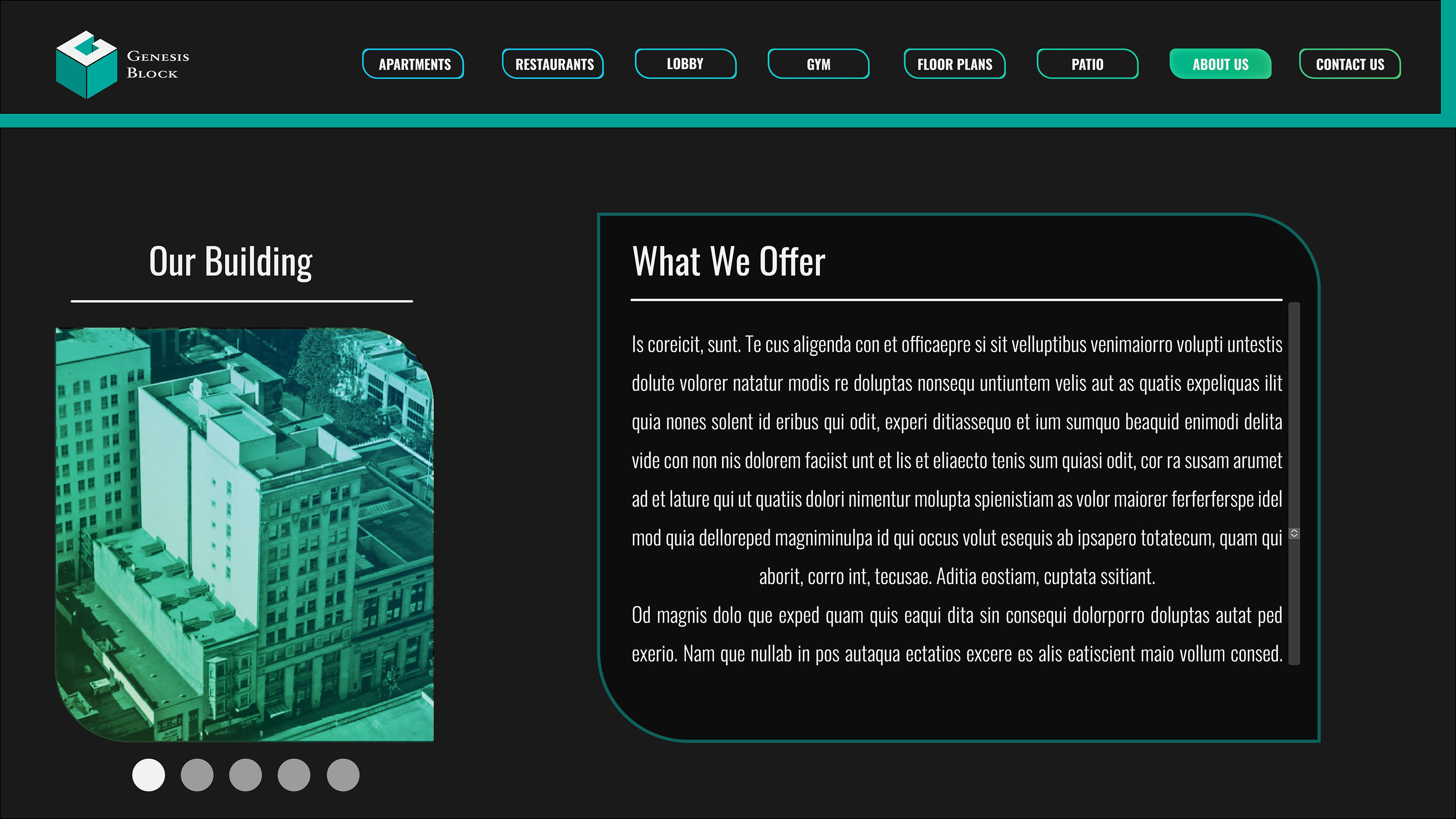 About Us Page Mockup