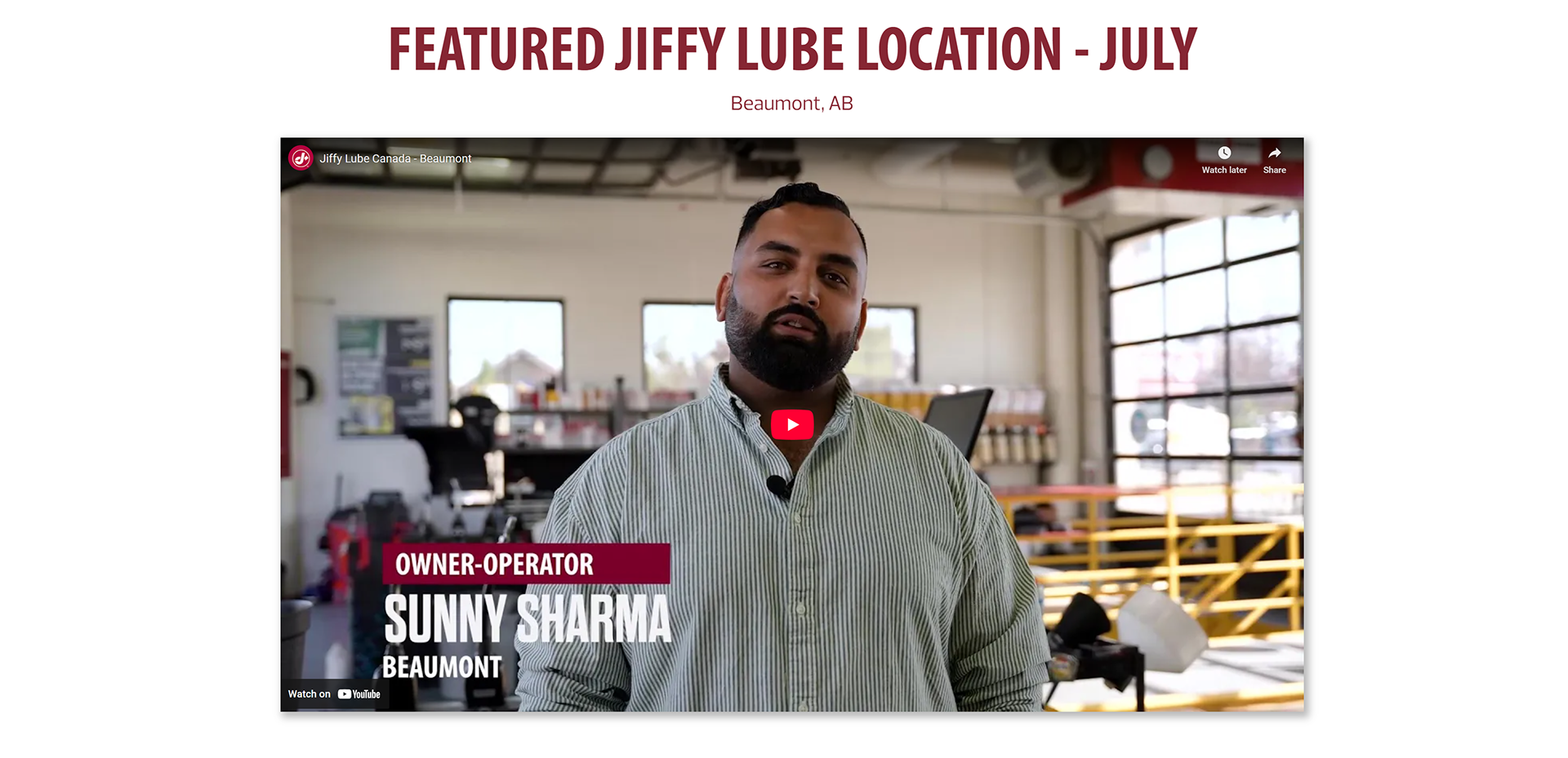 featured store owner for July