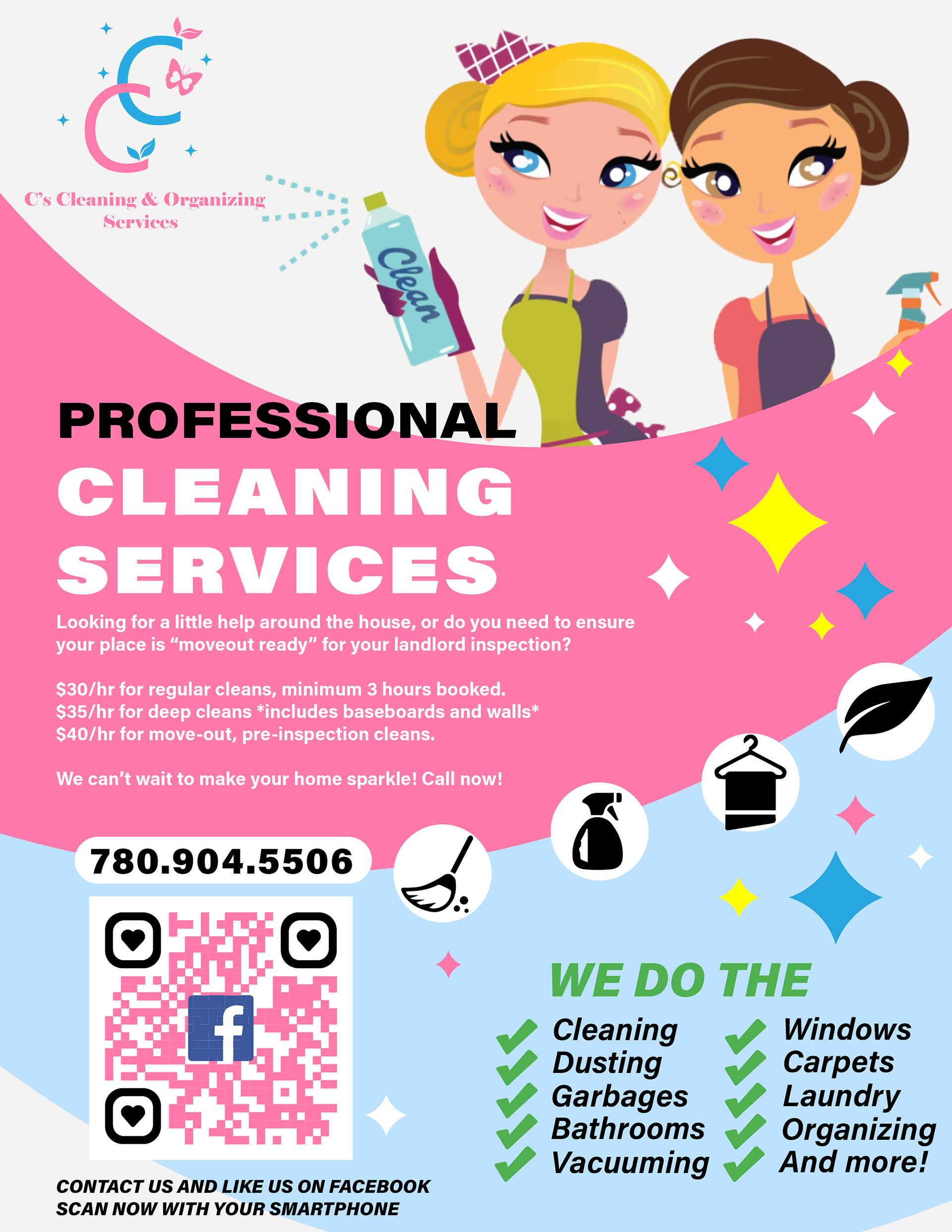 A cleaning service print ad for a real company!