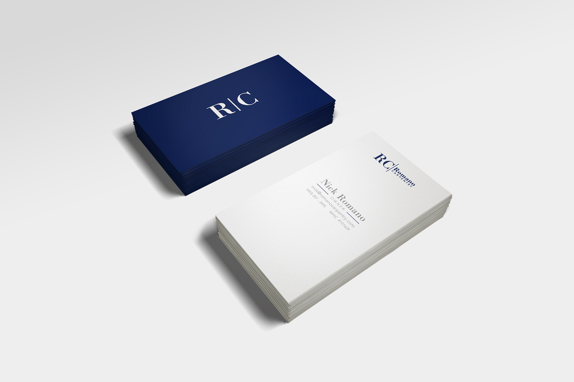 Logo and business cards for fine carpentry contracting company. Client was looking for a clean, text-based logo that conveyed quality and specifically did not want to use any imagery. I'm very much into imagery, so this was a challenge!
