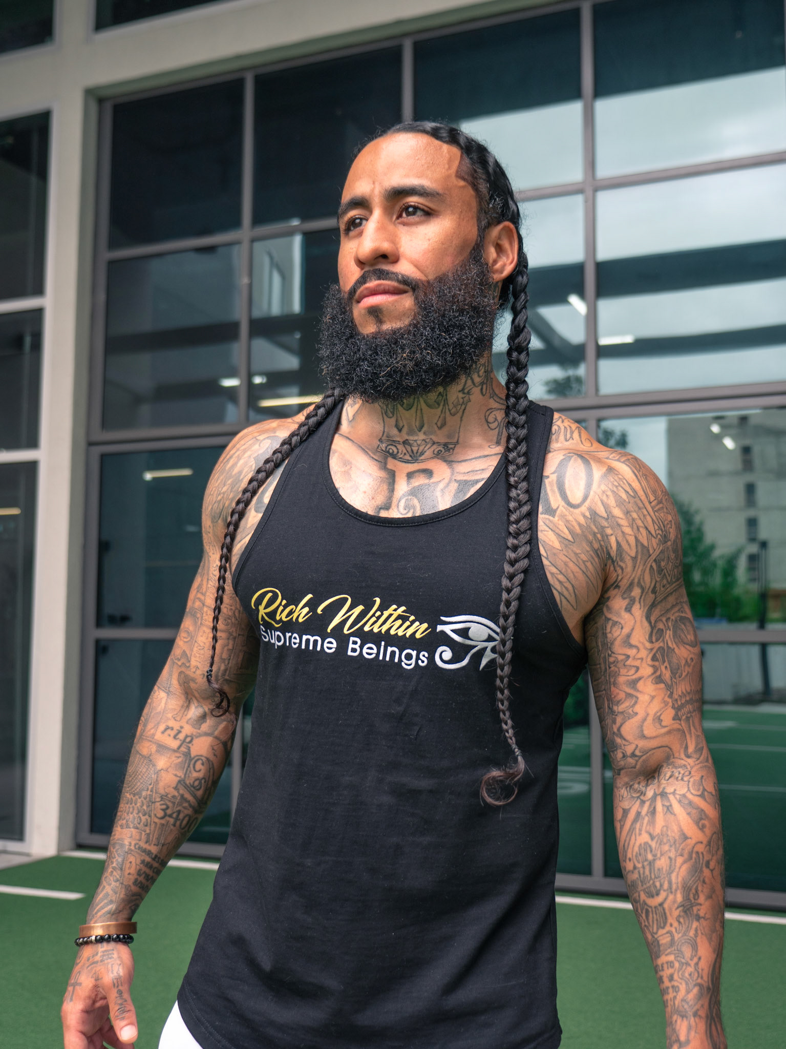 Photo used in ad to promote clothing line