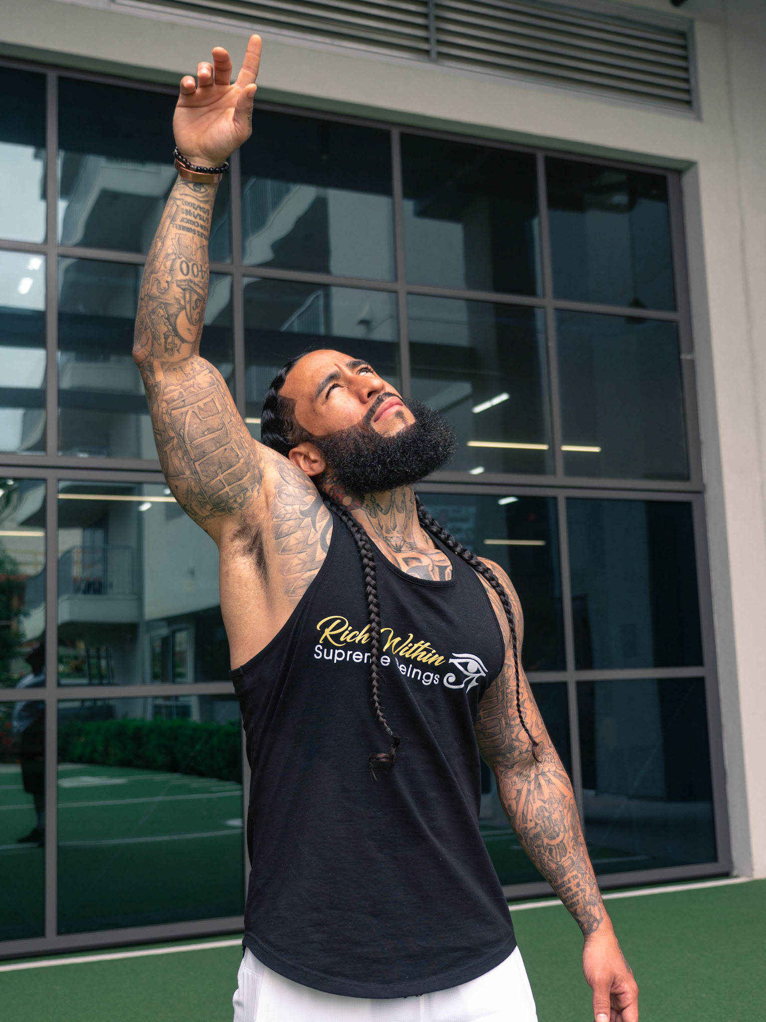 Photo used in ad to promote clothing line