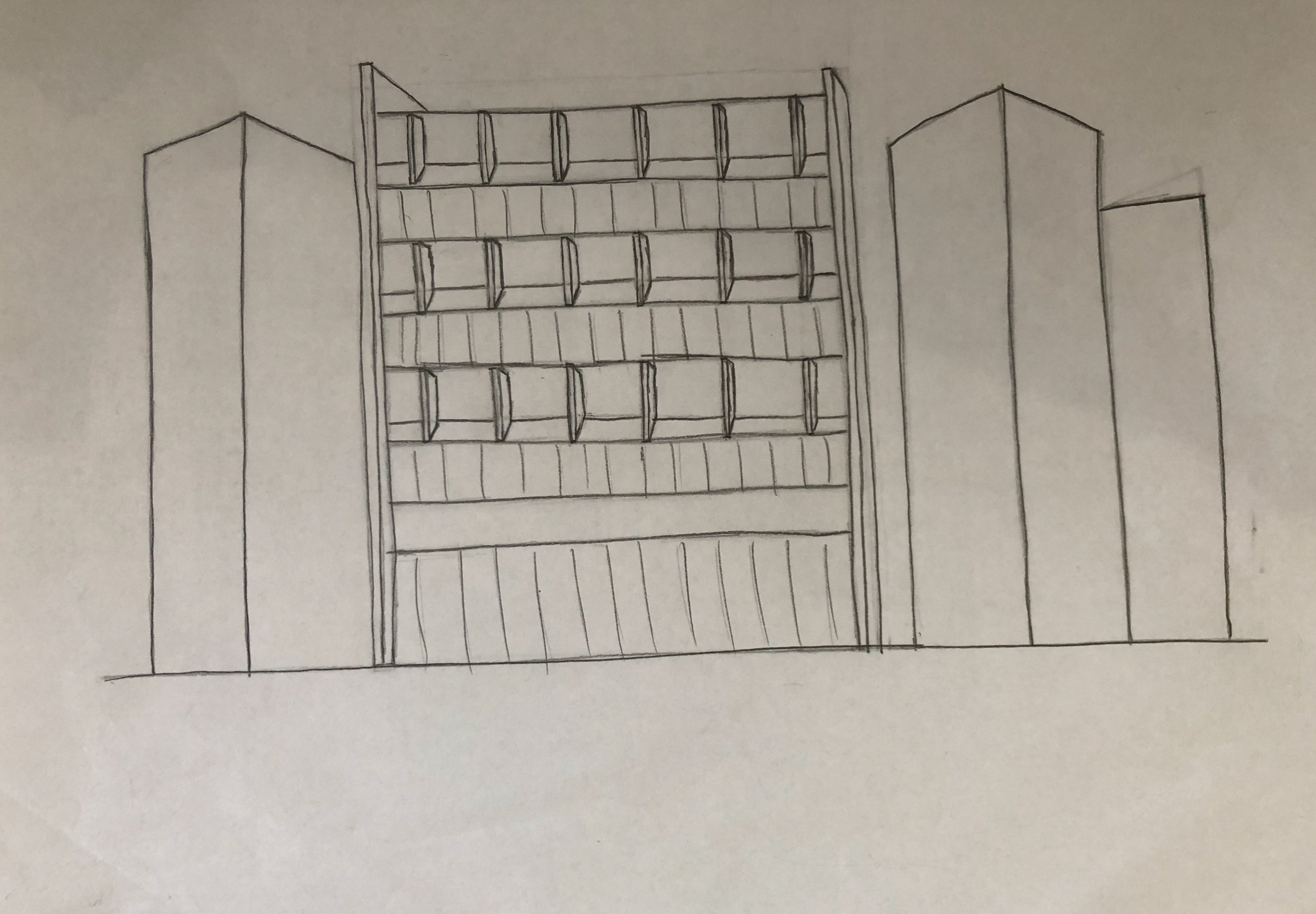 UH Cullen Building Sketch