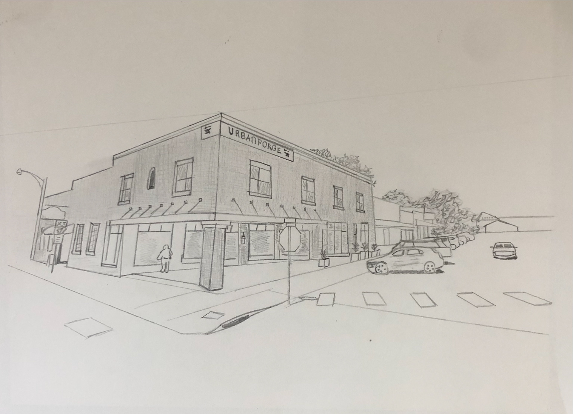 Street Corner Sketch