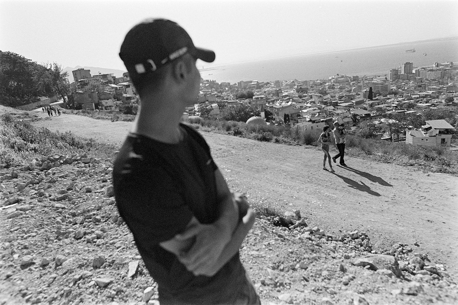 People around the demolished districts of Kadifekale Neighborhood.
