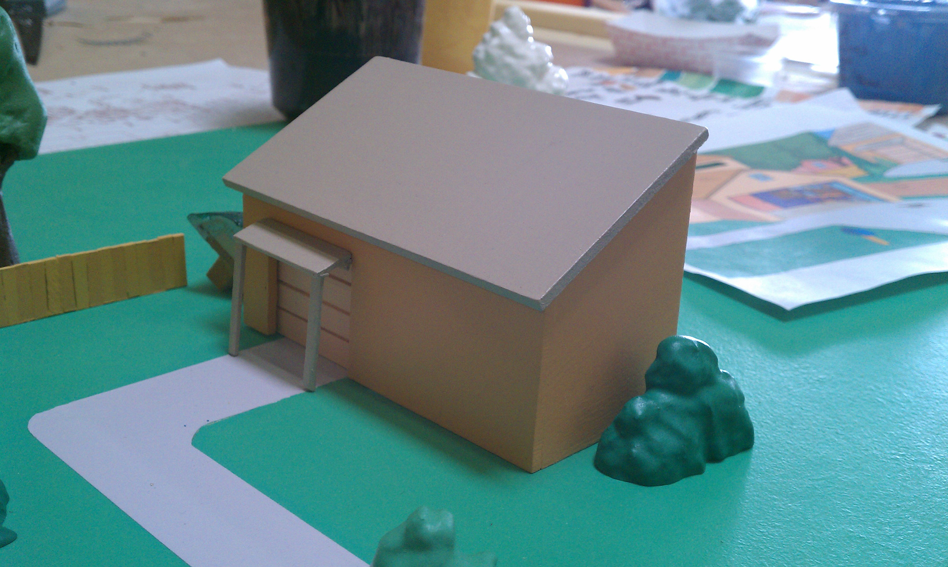Close-up of Simpsons house exterior