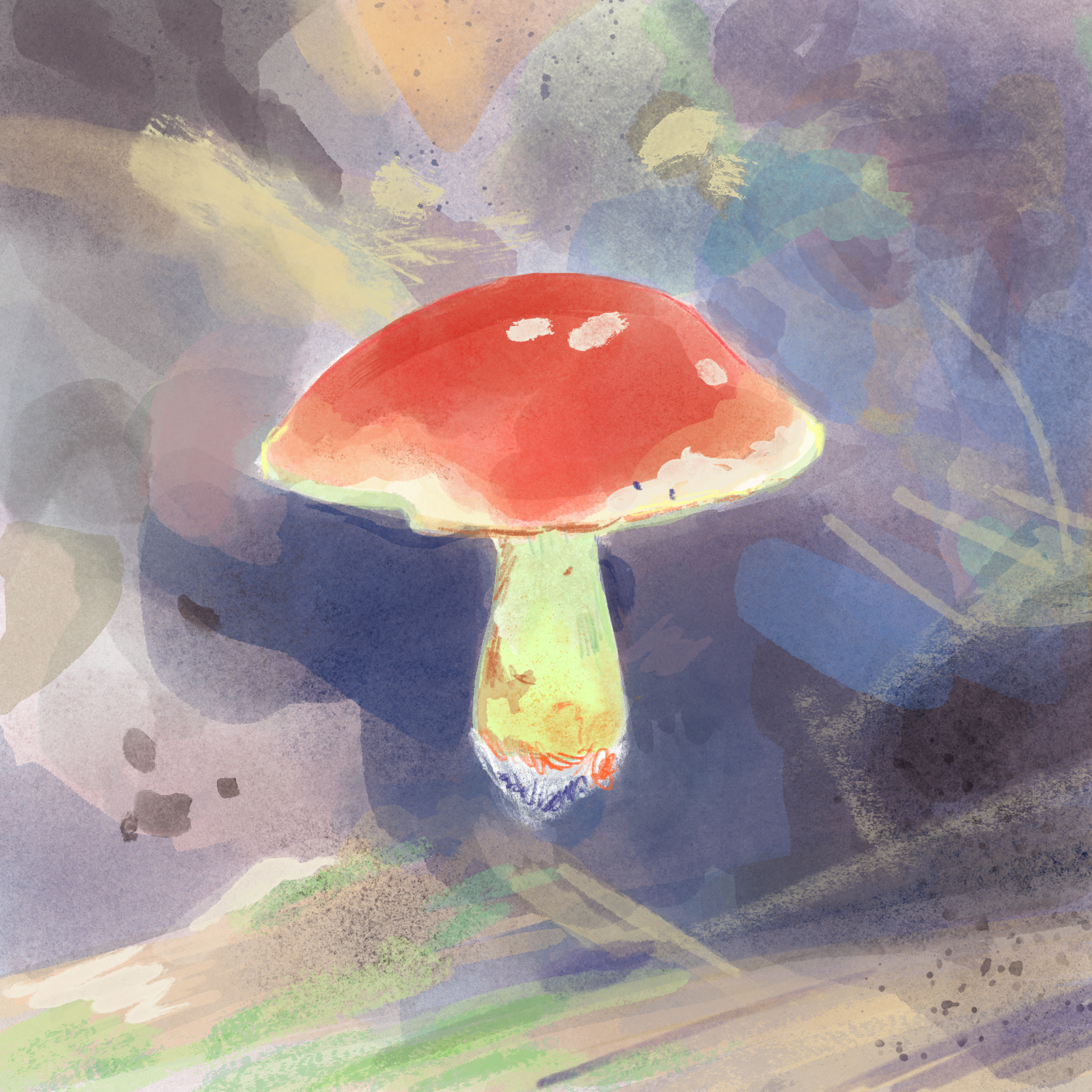 Mushroom painting