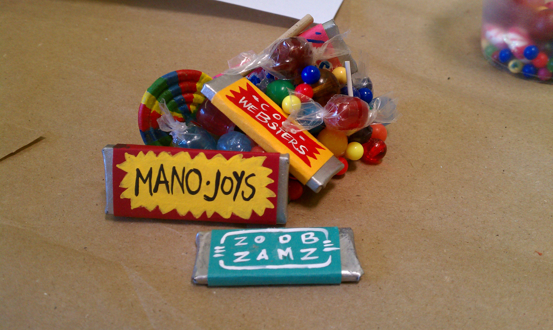 Candy pile construction. S1, E5 Sleepover.