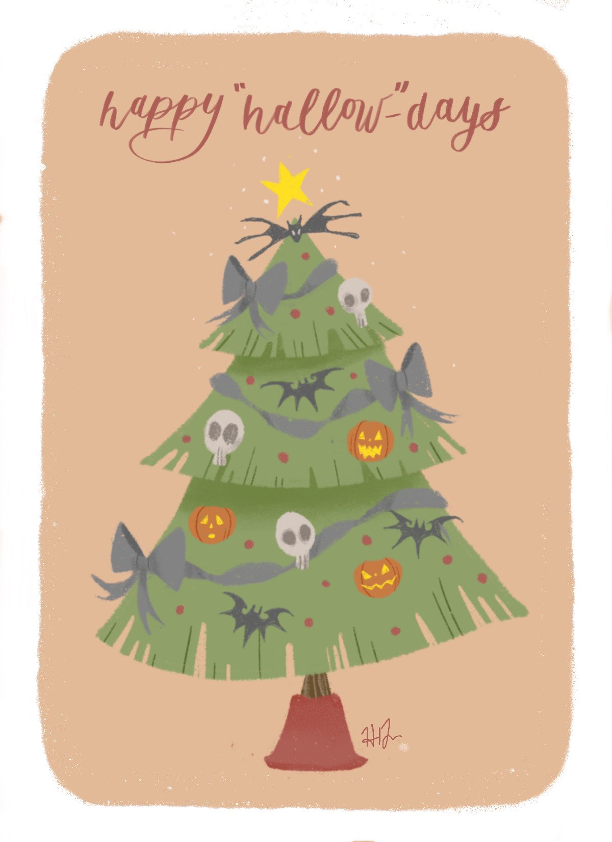 Nightmare Before Christmas-inspired Holiday Card