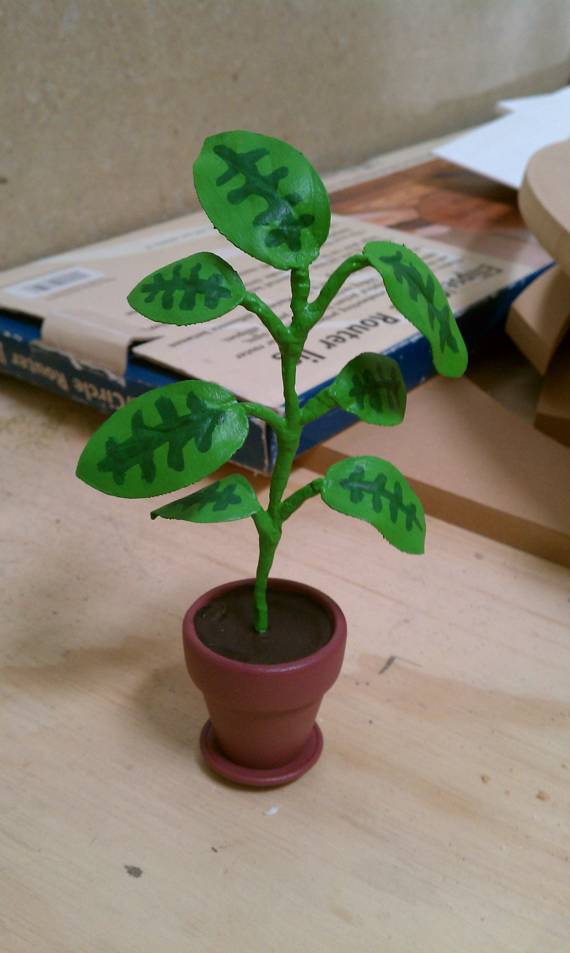 House plant construction for final shot