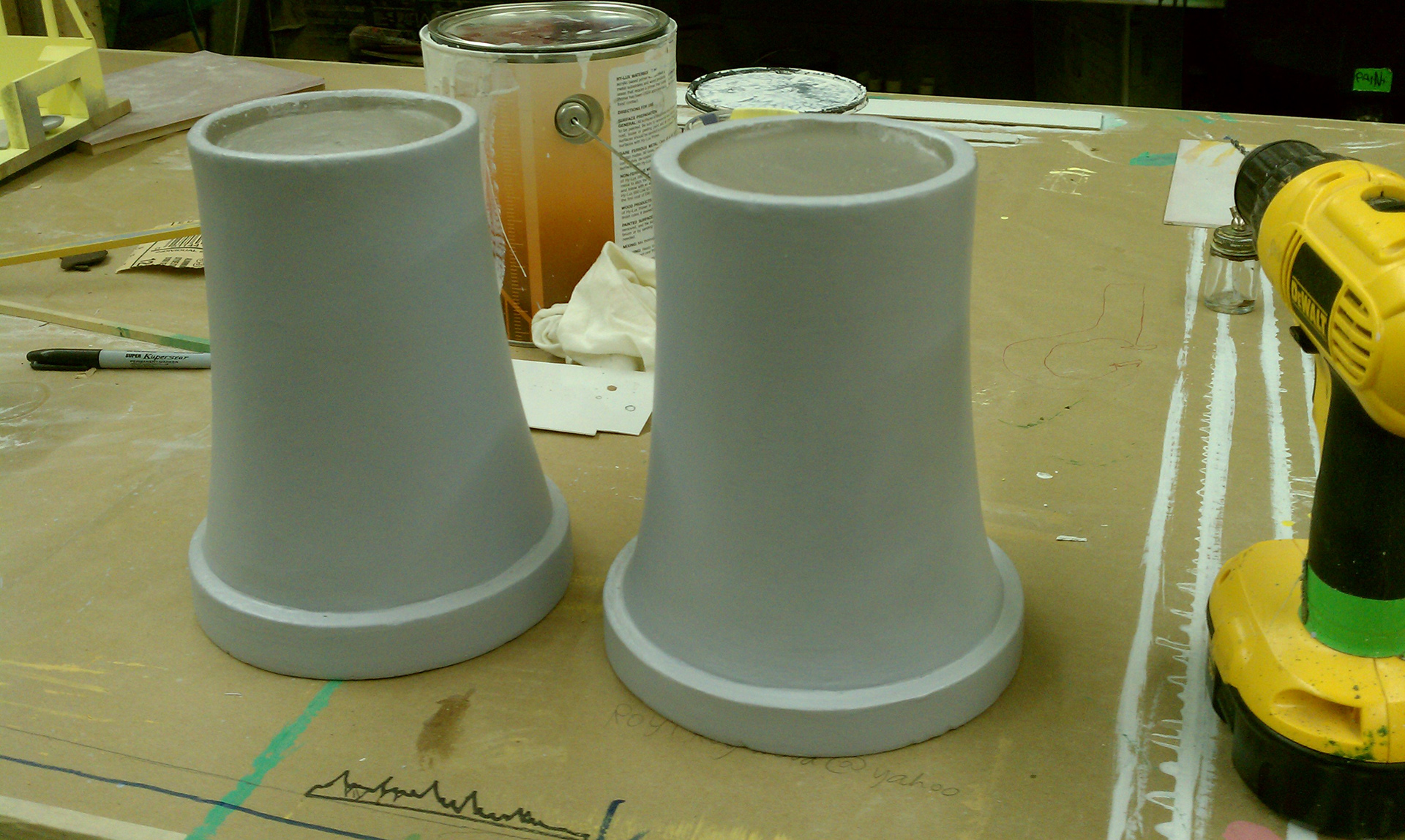 Painted nuclear towers