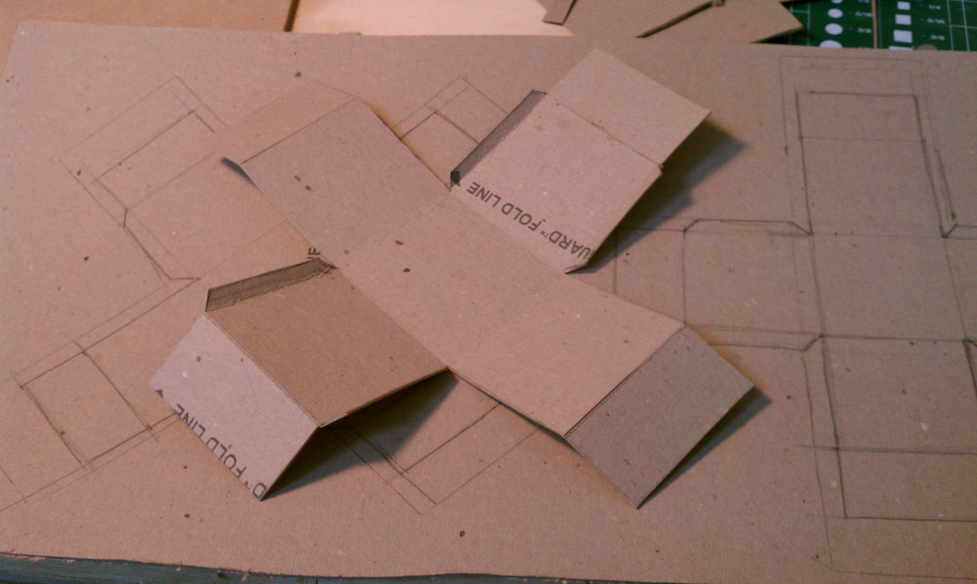 Cardboard box construction. S1, E3 Bless this Mess.