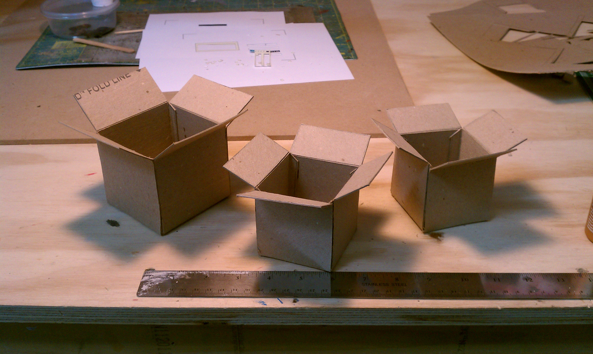 Cardboard box construction. S1, E3 Bless this Mess.