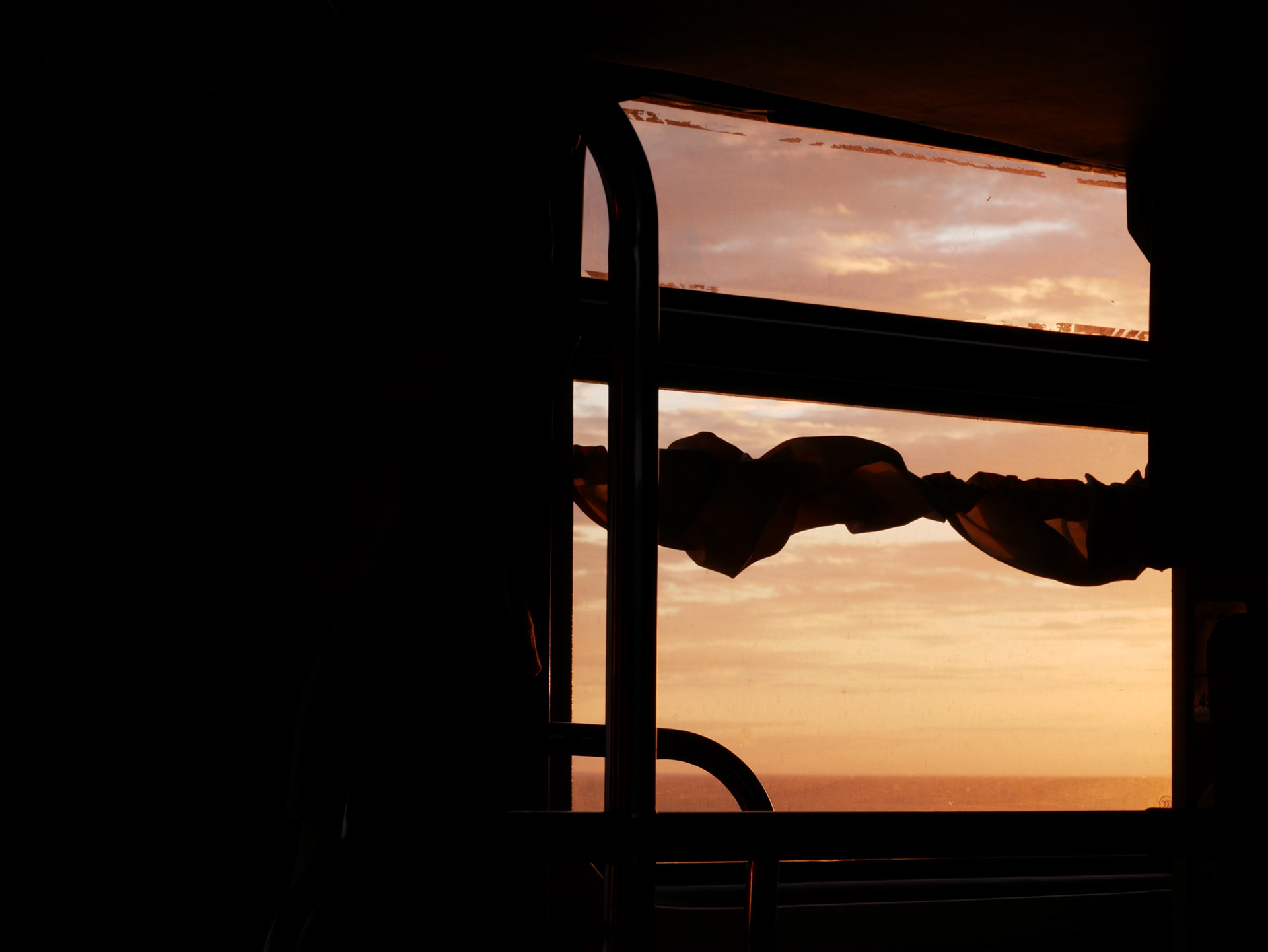 Sunrise on a night train