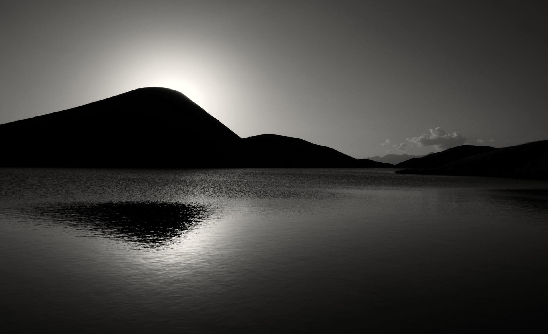 Sunset near the Lenin Peak Base Camp